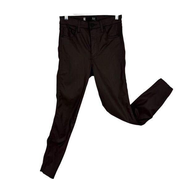 Kut from the Kloth Connie Faux Leather Brown Size 0 Fab Ankle Skinny 27" Inseam - Picture 1 of 11